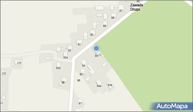 Zawada, Zawada, 93, mapa Zawada