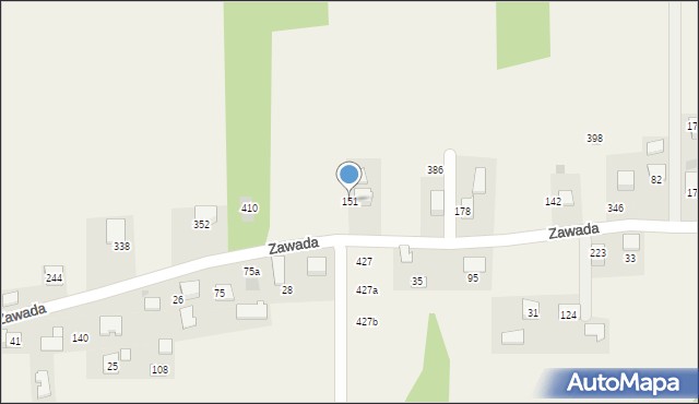 Zawada, Zawada, 151, mapa Zawada