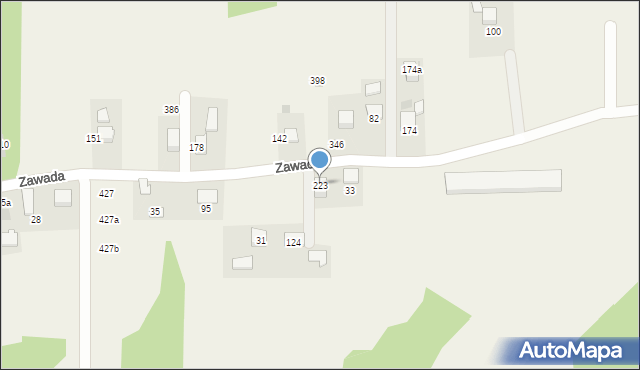 Zawada, Zawada, 223, mapa Zawada