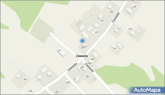 Zawada, Zawada, 226, mapa Zawada