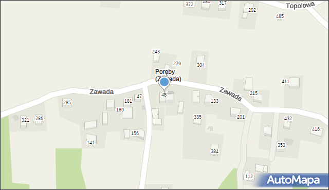 Zawada, Zawada, 48, mapa Zawada