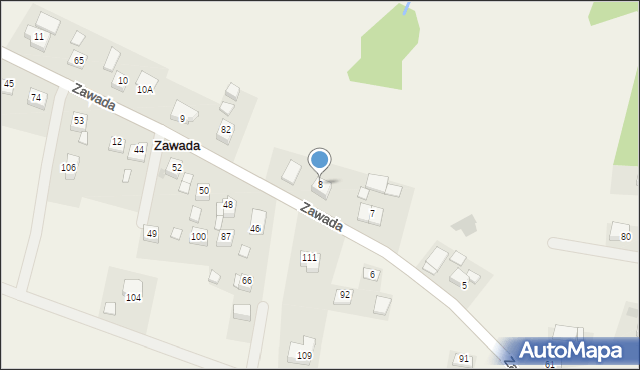 Zawada, Zawada, 8, mapa Zawada