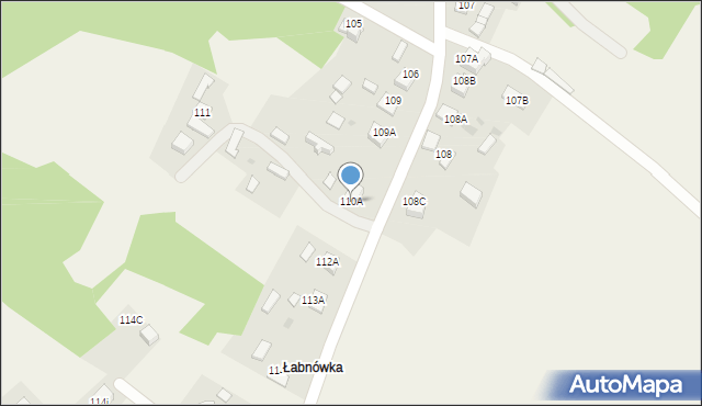 Zawada, Zawada, 110A, mapa Zawada