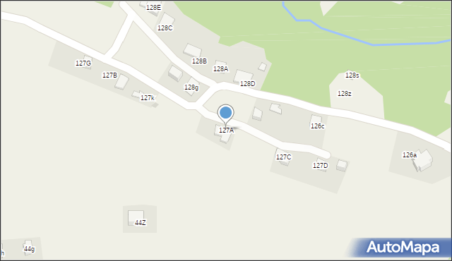 Zawada, Zawada, 127A, mapa Zawada