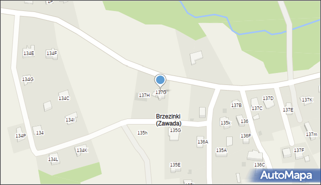 Zawada, Zawada, 137G, mapa Zawada