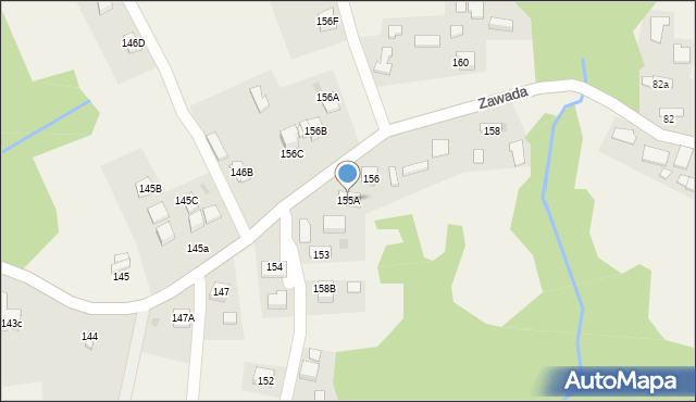 Zawada, Zawada, 155A, mapa Zawada