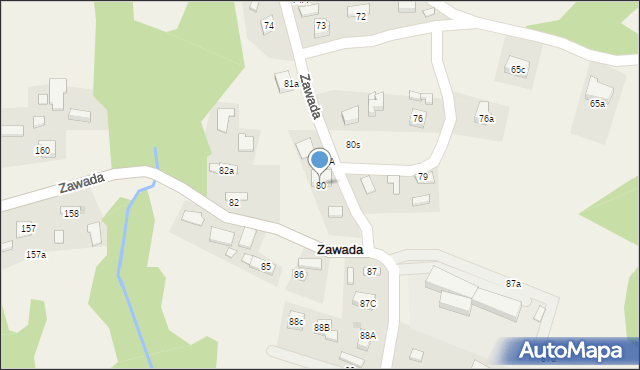 Zawada, Zawada, 80, mapa Zawada