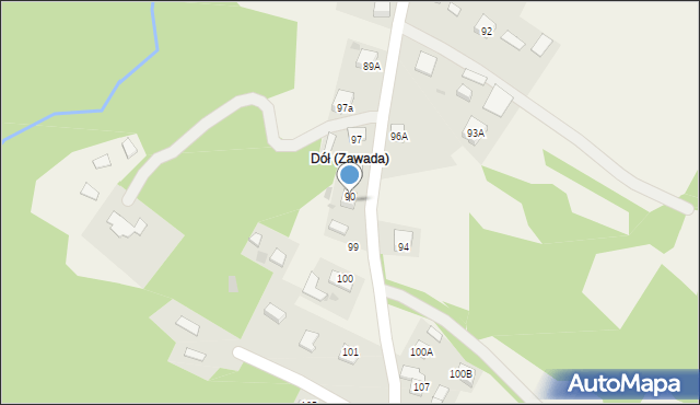 Zawada, Zawada, 98, mapa Zawada