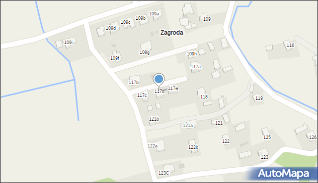 Zawada, Zawada, 117d, mapa Zawada