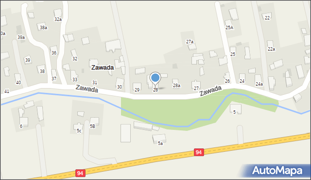 Zawada, Zawada, 28, mapa Zawada