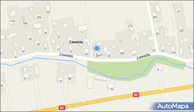Zawada, Zawada, 29, mapa Zawada