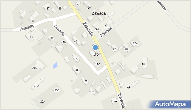Zawada, Zawada, 17D, mapa Zawada