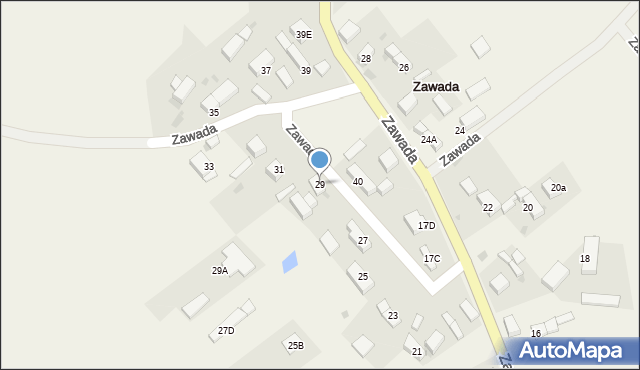 Zawada, Zawada, 29, mapa Zawada