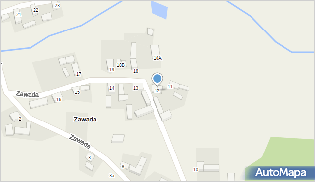 Zawada, Zawada, 12, mapa Zawada