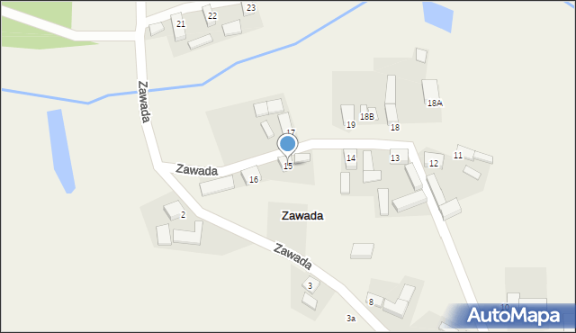 Zawada, Zawada, 15, mapa Zawada