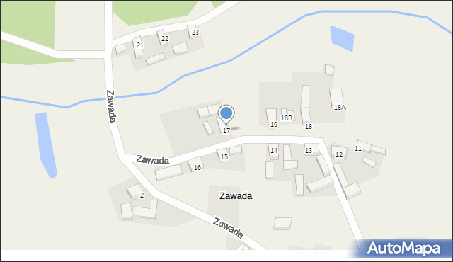 Zawada, Zawada, 17, mapa Zawada