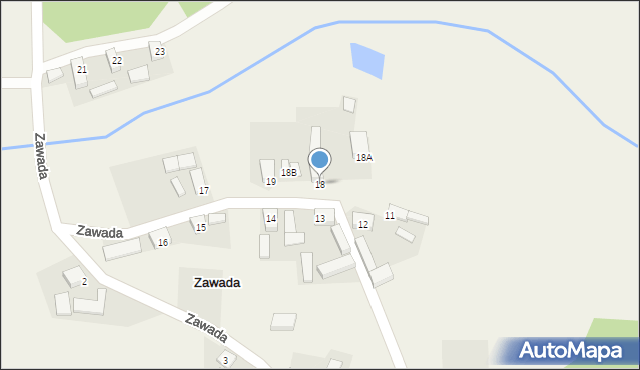 Zawada, Zawada, 18, mapa Zawada