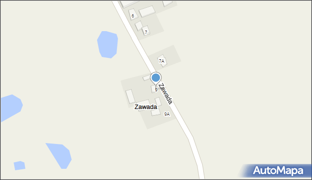 Zawada, Zawada, 9, mapa Zawada