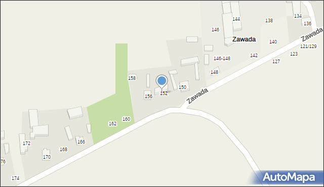 Zawada, Zawada, 154, mapa Zawada