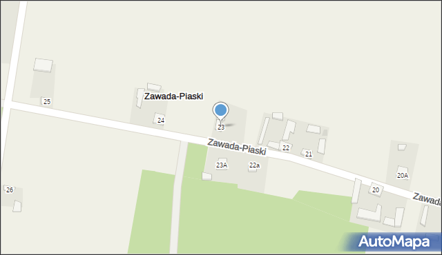 Zawada-Piaski, Zawada-Piaski, 23, mapa Zawada-Piaski