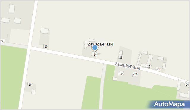 Zawada-Piaski, Zawada-Piaski, 24, mapa Zawada-Piaski