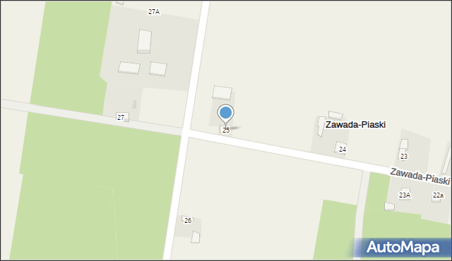 Zawada-Piaski, Zawada-Piaski, 25, mapa Zawada-Piaski