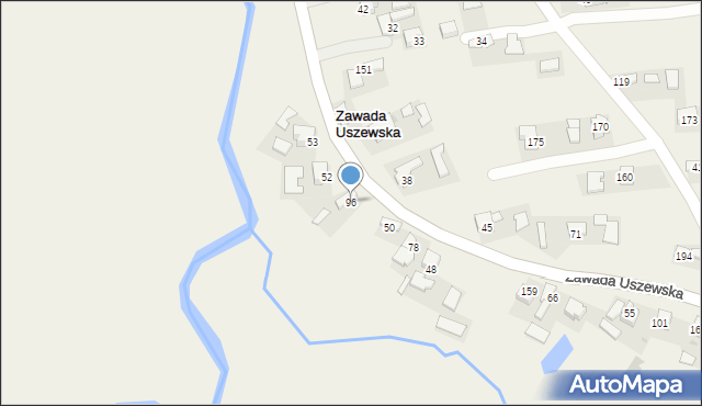 Zawada Uszewska, Zawada Uszewska, 96, mapa Zawada Uszewska