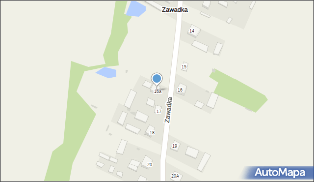 Zawadka, Zawadka, 16a, mapa Zawadka