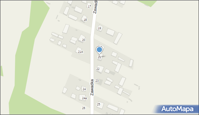 Zawadka, Zawadka, 21, mapa Zawadka