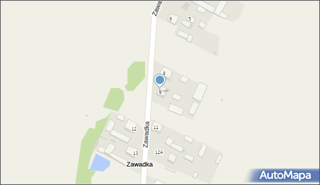 Zawadka, Zawadka, 9, mapa Zawadka
