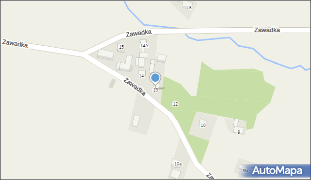 Zawadka, Zawadka, 13, mapa Zawadka