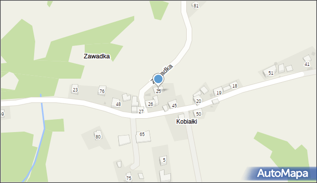 Zawadka, Zawadka, 25, mapa Zawadka