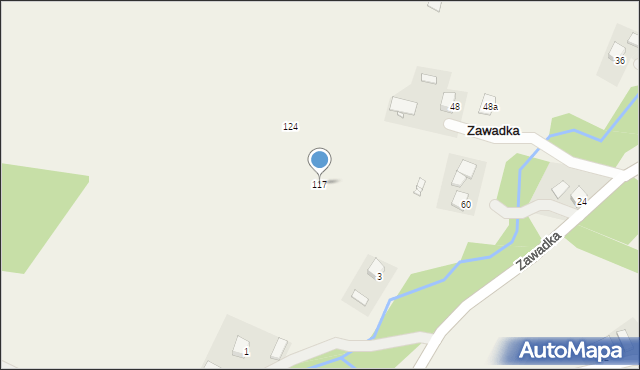 Zawadka, Zawadka, 117, mapa Zawadka