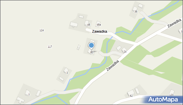 Zawadka, Zawadka, 60, mapa Zawadka