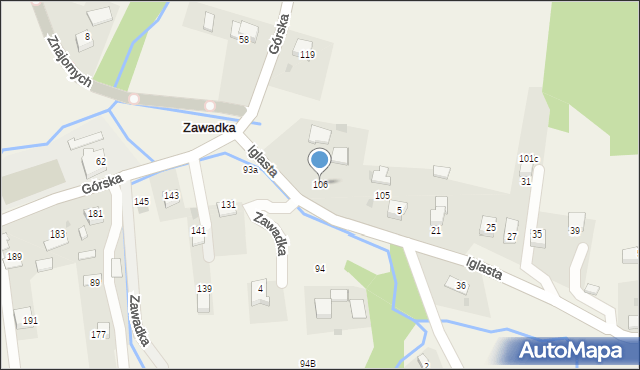 Zawadka, Zawadka, 106, mapa Zawadka