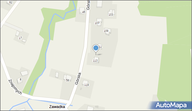 Zawadka, Zawadka, 106b, mapa Zawadka