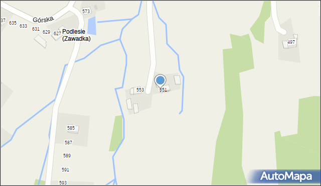 Zawadka, Zawadka, 55a, mapa Zawadka