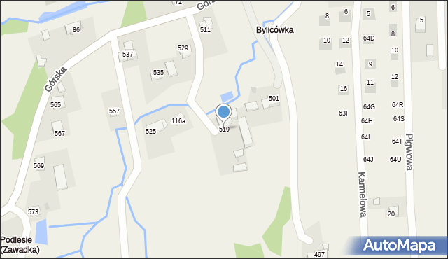 Zawadka, Zawadka, 61, mapa Zawadka