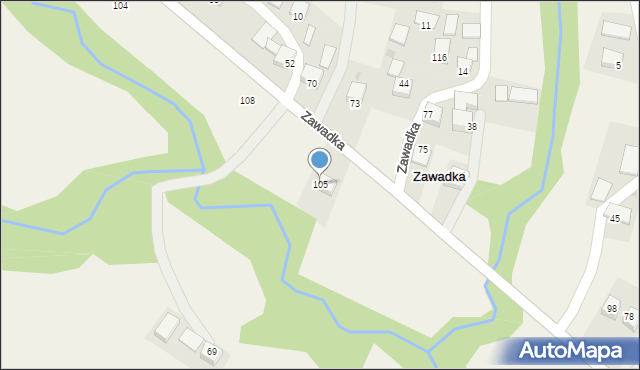 Zawadka, Zawadka, 105, mapa Zawadka