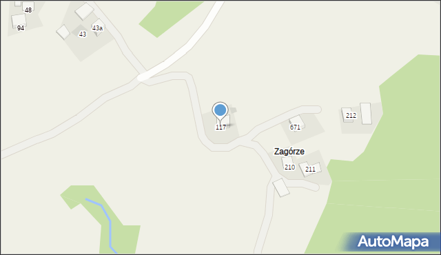 Zawadka, Zawadka, 117, mapa Zawadka