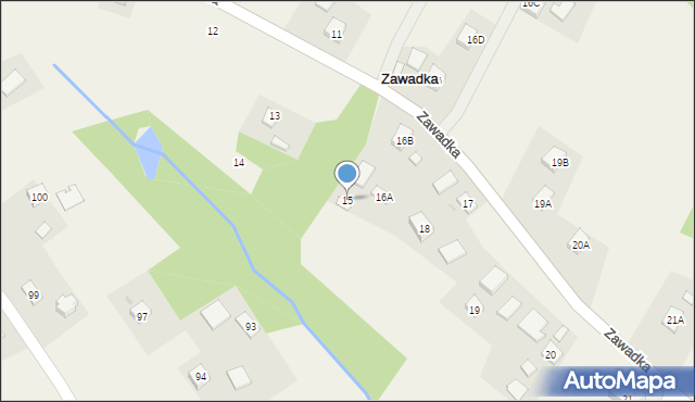 Zawadka, Zawadka, 15, mapa Zawadka