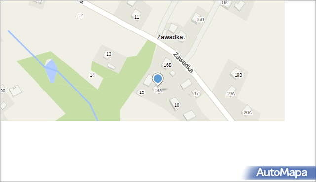 Zawadka, Zawadka, 16A, mapa Zawadka