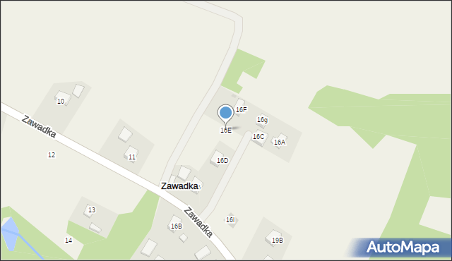 Zawadka, Zawadka, 16E, mapa Zawadka