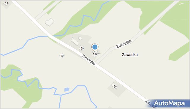 Zawadka, Zawadka, 29A, mapa Zawadka