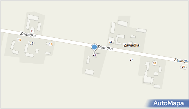 Zawadka, Zawadka, 14, mapa Zawadka