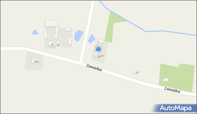 Zawadka, Zawadka, 13, mapa Zawadka