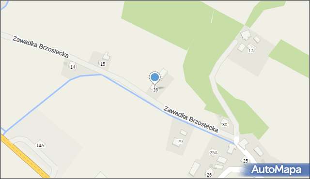 Zawadka Brzostecka, Zawadka Brzostecka, 16, mapa Zawadka Brzostecka