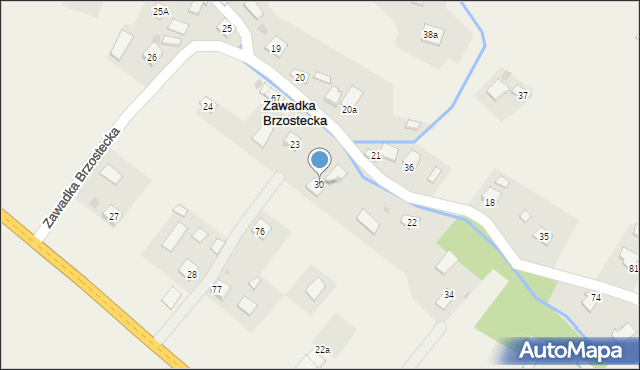 Zawadka Brzostecka, Zawadka Brzostecka, 30, mapa Zawadka Brzostecka