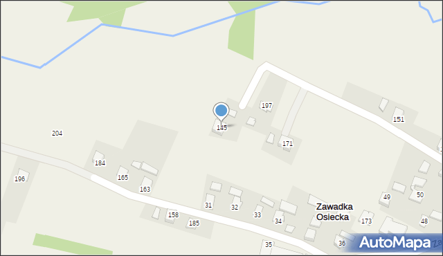 Zawadka Osiecka, Zawadka Osiecka, 145, mapa Zawadka Osiecka