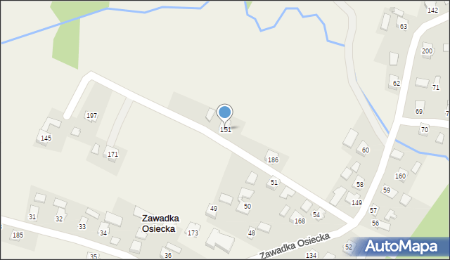 Zawadka Osiecka, Zawadka Osiecka, 151, mapa Zawadka Osiecka